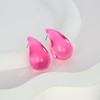 HolidayQbee Waterdrop Earrings for Women Pink Dupes Earrings Chunky Drop