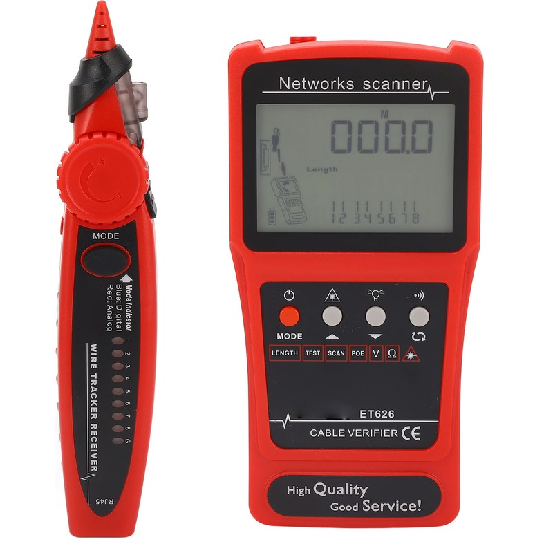 Network Cable Tester Tracer Kit Multifunctional CAT5 CAT6 Ethernet Wire