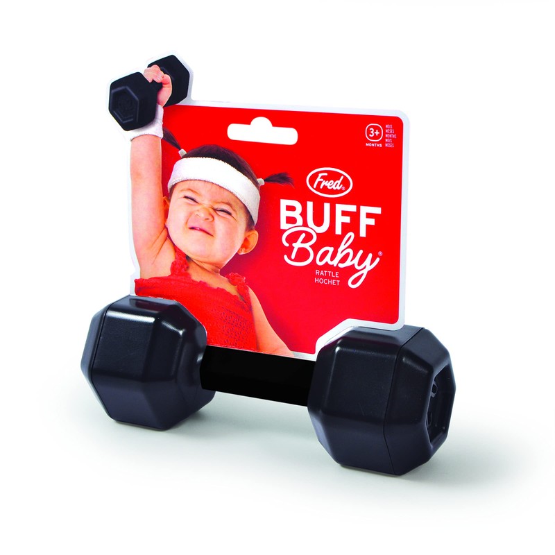 Genuine Fred Buff Baby Dumbbell Rattle Engaging and Sensory Rich