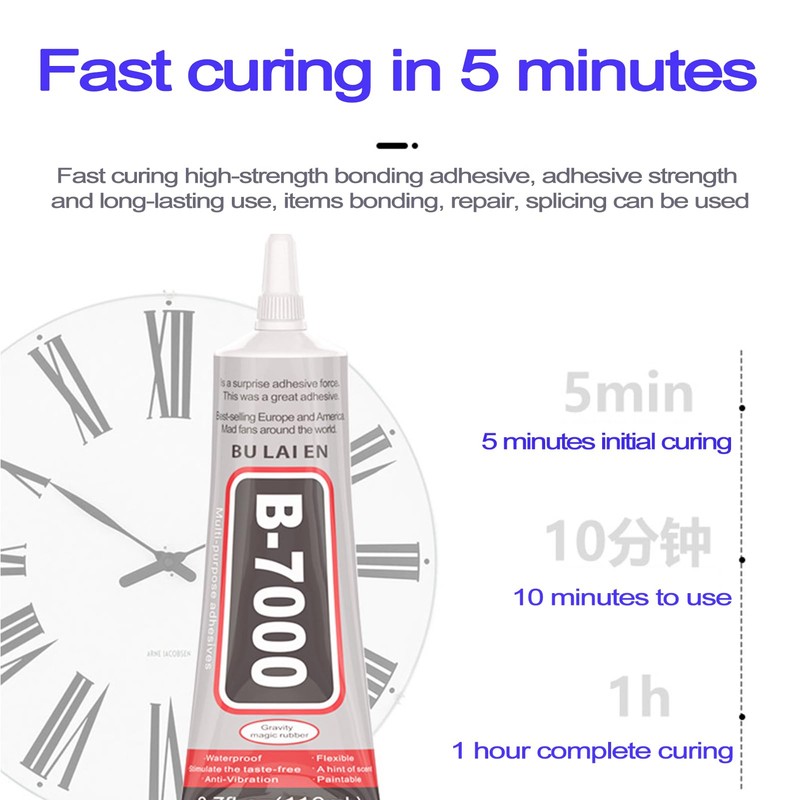 B7000 Jewelry Rhinestones Glue for Jewelry Making, 2PCS 110ML Industrial