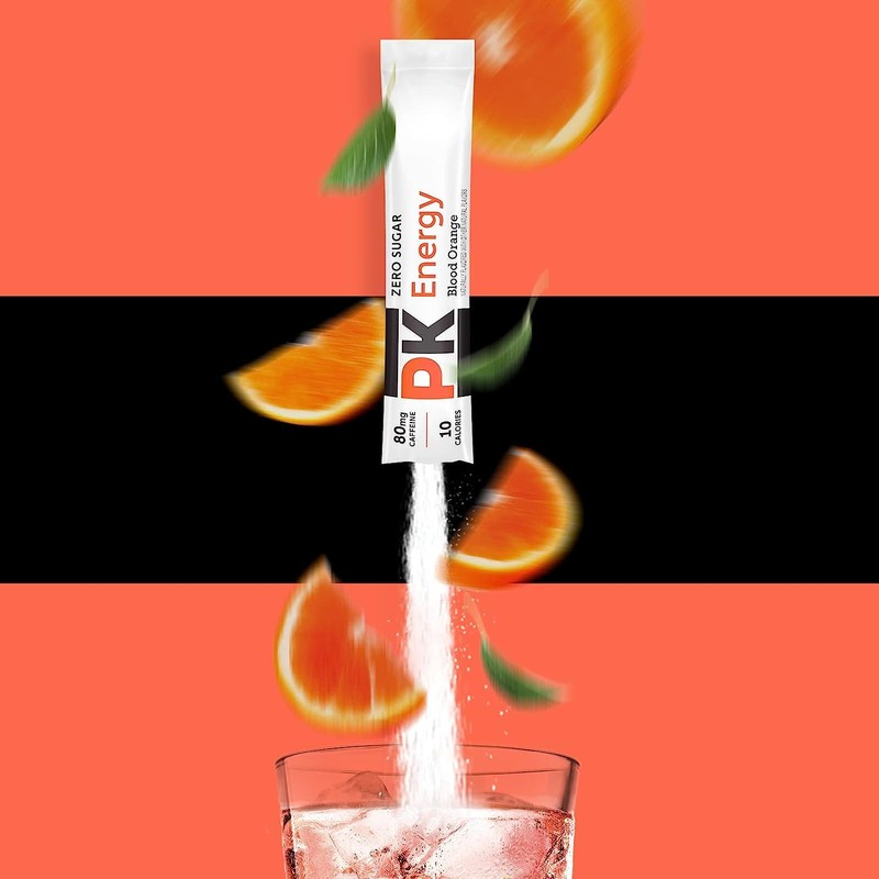 Pure Kick Energy Singles To Go Drink Mix, Blood Orange,