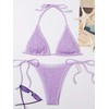 SweatyRocks Traje de baño triangular de 2 piezas para mujer,