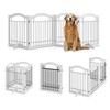 Vantas Folding No-Assembly Dog Door Pet Gate 96" Wide, 30"
