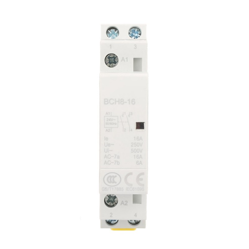 2P 16A 24V 1NO 1NC 50/60HZ Din Rail Household AC Contactor
