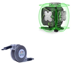 BoxWave Cable Compatible with Huepar S04-5RG Laser Level - miniSync - USB-A to USB Type-C, Retractable Cable 5 Pre-Set Lengths Avoid Tangles