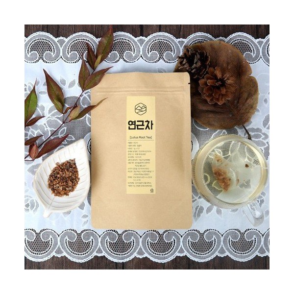Korea Organic Hanyu Lotus Root Tea 10 Tea Bags 1+1 Total 2 Packs / 한국유기농 한유 연근차 10티백 1+1 총2팩