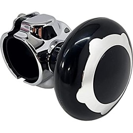 Salty Reef - Steering Wheel Suicide Knob - Fits steering wheels up to 1" vertically and 1 1/2" horizontally - Plastic (Black)