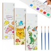 OSDUE 3 Pack Watercolour Colouring Book, Colouring Book with Watercolours