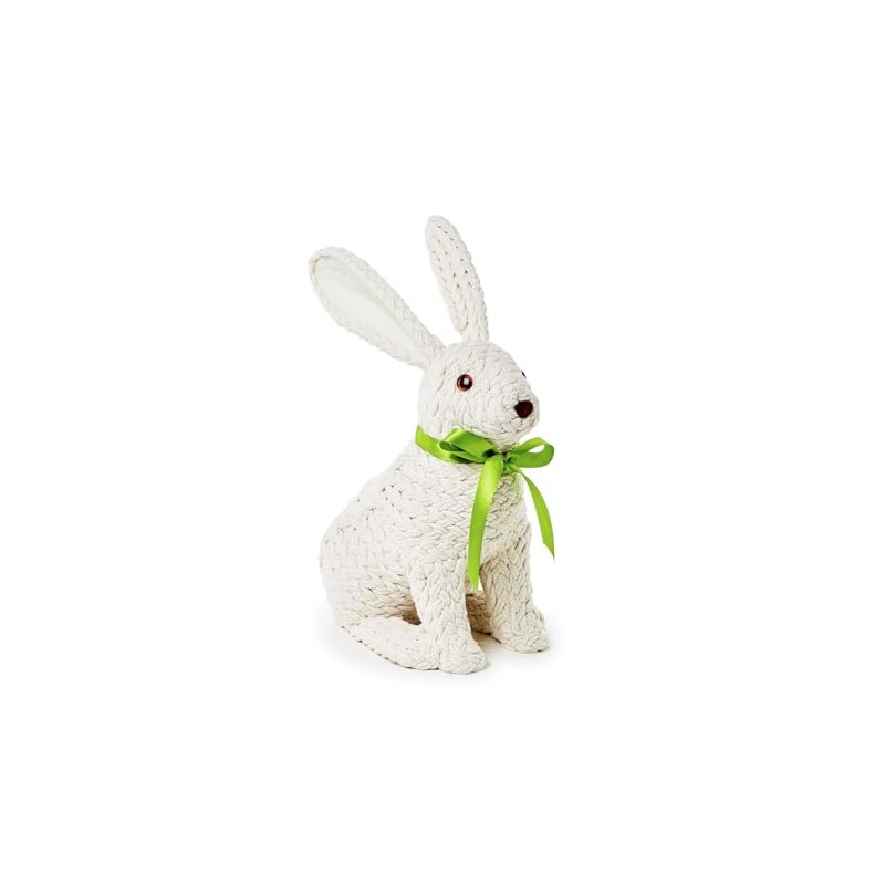 Two's Company Hand Crafted Easter Bunny, 9.25-inch Width x 6.5-inch