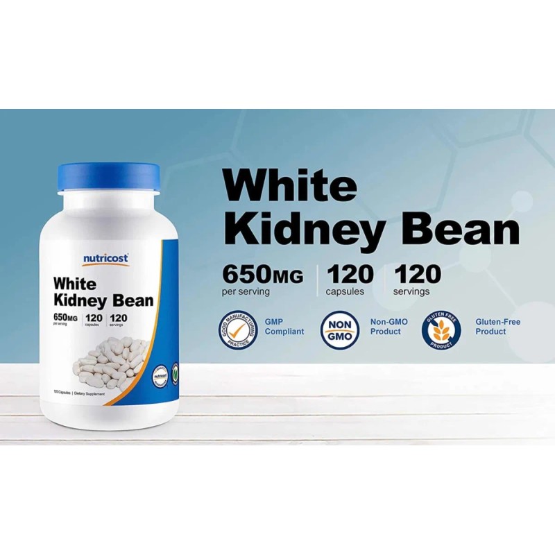 Bloqueador De Carbohidratos Frijoles Blancos 650mg 120 Caps Sabor Sin
