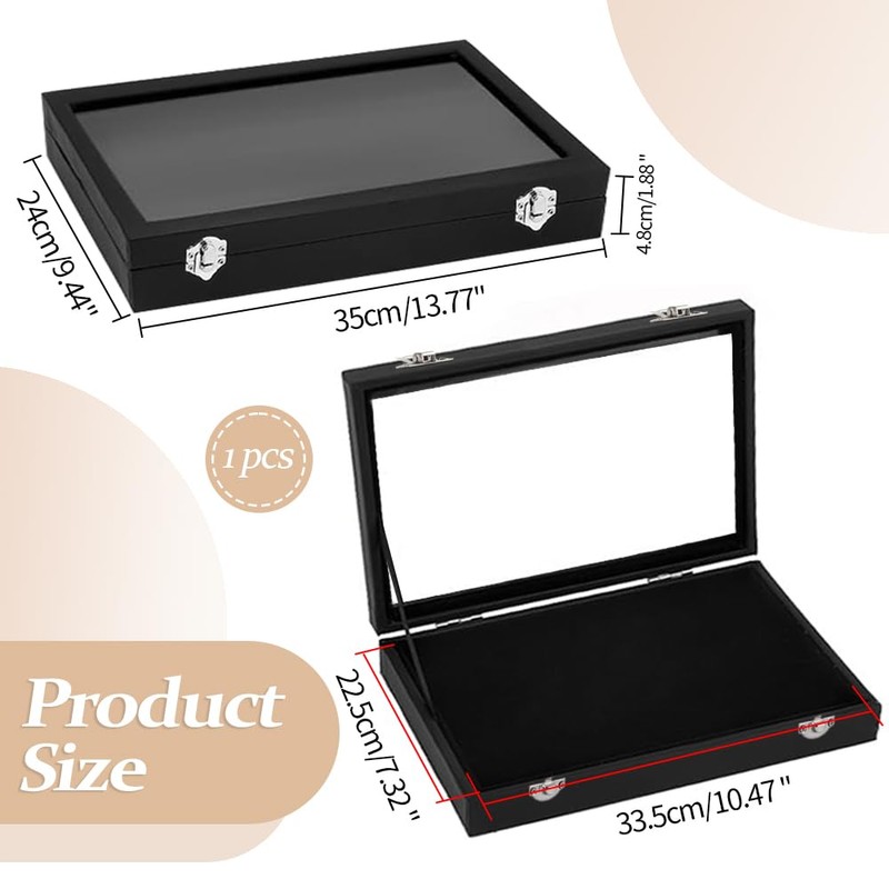13.7 x 9.4 Inches Large Pin Display Case, Dustproof Pin