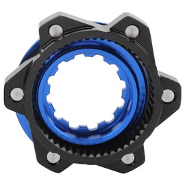 POENVFPO Center Lock Adapter, 6 Bolts Disc Brake Rotor Adapter for Converting Center Lock Hubs to Fit 6 Bolts Rotors (Black Blue)