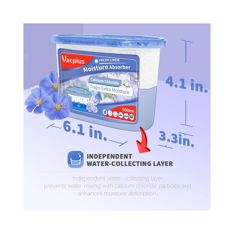 Vacplus Moisture Absorbers, Fragrant Dehumidifiers for Closet, 10.5 Oz, Humidity