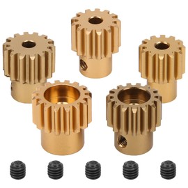 RC Car Motor Pinion Gear Set with 12T 13T 14T 15T 16T Motor Gear Aluminum Alloy Motor Pinion Accessories for 1/10 RC Monster Truck Model