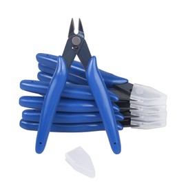 Wire Flush Cutters, Duogalia 5 Pack Zip Tie Cutters for Cable Tie, Floral Wire Cutters for Artificial Flowers, Wire Cutters for Guitar String and Crafts