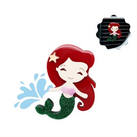 ORIESSE Mermaid Car Air Freshener Vent Clips Car Aroma Diffuser Cute 3D Acrylic Anime Car Accessories Refillable Essential Oil Car Scents Decoration Outlet Clips Girly New Car Decorations