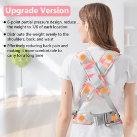 IULONEE Baby Carrier, Upgrade Newborn to Toddler Carrier with Lumbar Support Ergonomic Infant Carrier Wrap Convertible Front and Back Backpack Toddler Carry for Babies 3-36 Months Colorful