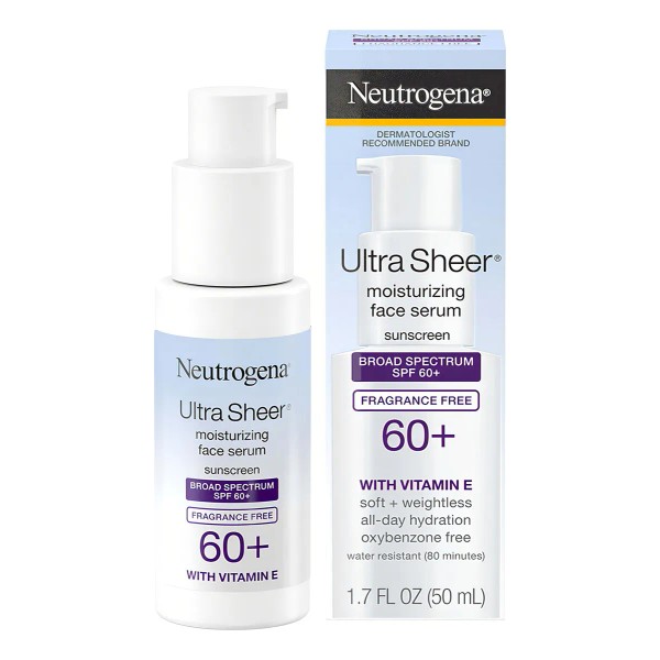 Neutrogena Ultra Sheer Moisturizing Face Serum SPF 60 con Vitamina