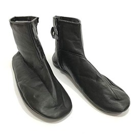 Ilm Verlag Lined Leather Socks with Zipper, Mest Genuine Goat Leather, Leather with Lining, Prayer Socks, Fermuarli, Masd, Mesd, Mast, Khuff, Prayer Socks, Wudu, Corap, Mesh, Fermarli, black