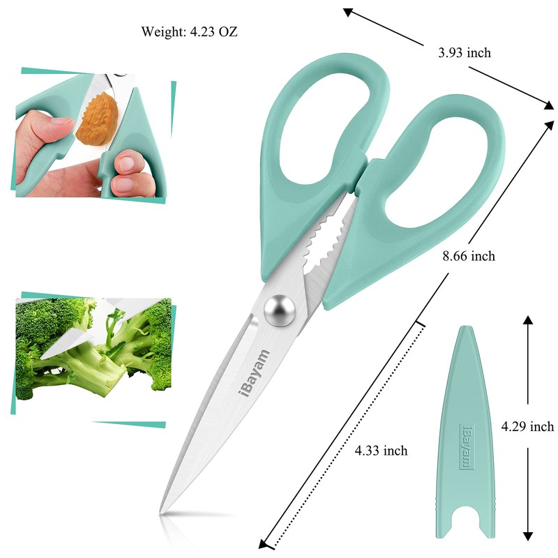 iBayam All Purpose Kitchen Shears Heavy Duty - Stainless Steel