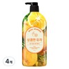 Happy Bath Real Garden Vitamin Vitality Body Wash Refreshing Yuzu, 4 packs, 900g / 해피바스 리얼가든 비타민 생기 바디워시 상큼한 유자, 4개, 900g