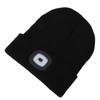LED Beanie Hat Adjustable Brightness USB Rechargeable Soft Warm Knitted