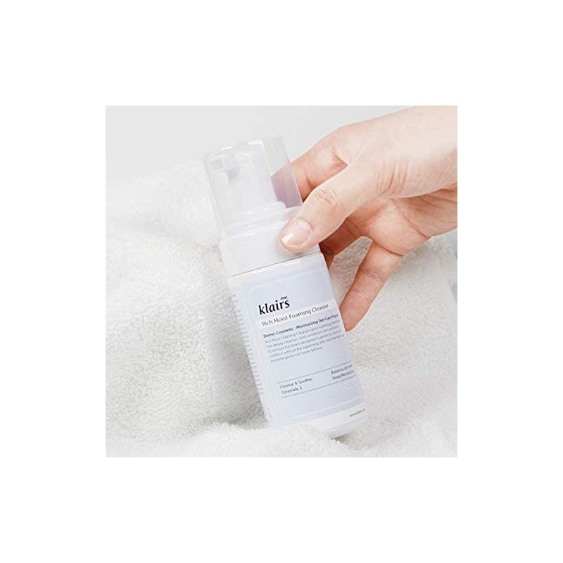 Klairs Rich Moist Foaming Cleansing 100ml, Korean Cosmetics, Korean Beauty,