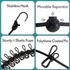 Portable Clothesline with 12 Clothespins, Windproof Travel Clothesline Stretchy Retractable