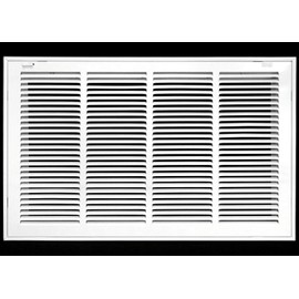 24" X 14" Return Air Filter Grille - Filter Included - Easy Plastic Tabs for Removable Face/Door - HVAC VENT DUCT COVER - White [Outer Dimensions: 25.75w X 15.75h]