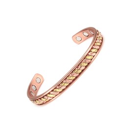 EnerCoppeX Copper Magnetic Bracelet for Women - Detox Jewelry with 3500 Gauss Magnet (CPB-1069GR)