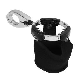 Motorcycle Cup Holder, Universal Motorcycle Drink Holder, Handlebar Water Bottle Holder with 360° Swivel Ball Mount for 7/8in to 1 1/4in Handlebar, Bike, ATV, UTV, Scooter, Boat