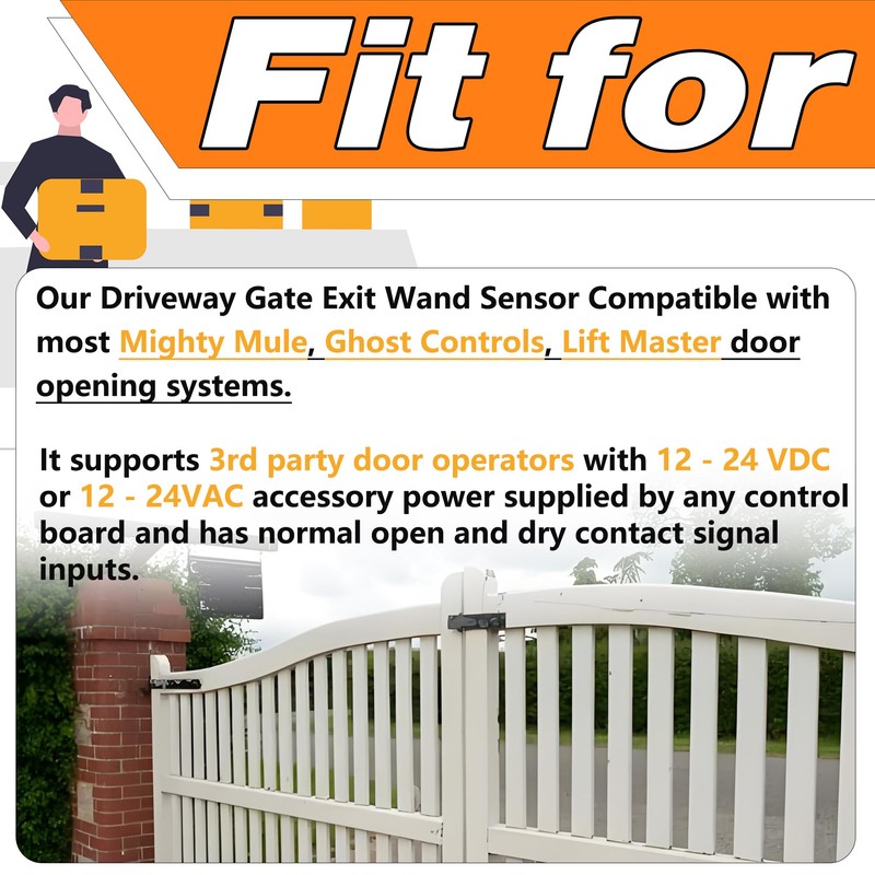 Driveway Vehicle Sensor for Automatic Gate Opener Vehicle Exit Sensor