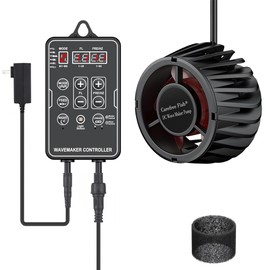 Carefree Fish Magnetic Aquarium Wave Maker Quiet and Powerful DC 24V Powerhead with Digital Led Display Controller Submersible Water Inverter Circulation Pump for Freshwater and Saltwater