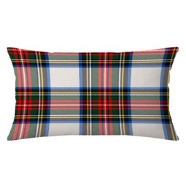 AOFANGGO Christmas Pillow Covers 12x20 inch Red Green Blue Plaids Check Throw Pillows Winter Holiday Decorations Farmhouse Rustic Cushion Covers for Bed Chair Sofa Couch
