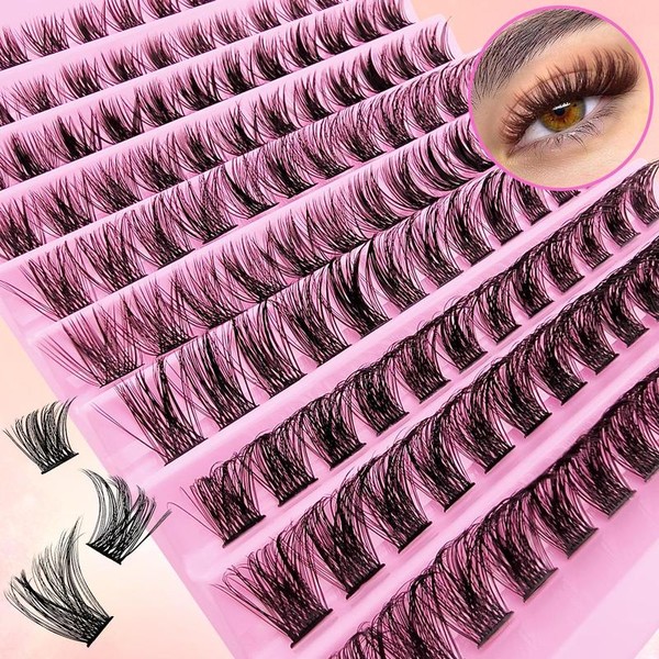 Mixed Length Individual False Eyelashes (120pcs/set), Natural Curling Eye Makeup