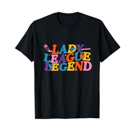 Lady League Legend Retro Woman's Ice Hockey Girl T-Shirt