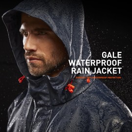 Helly-Hansen Workwear Gale Men’s Waterproof Rain Jacket - Heavy-Duty PU Polyester Windbreaker - Packable Hood & Hem - 290 Dark Orange - X-Small