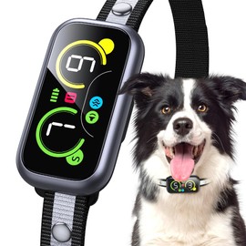 Bark Collar, Dog Bark Collar for Large Medium Small Dogs, Smart Barking Collar, Effective Anti Bark Collars for Dogs, Automatic Bark Collar Adjustable Beep Vibration Modes & 7 Sensitivity Black