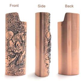 Lucklybestseller Metal Lighter Pouch Case Cover Holder Sleeve Vintage Pixiu Engraving for BIC Full Size Classic Lighter J6