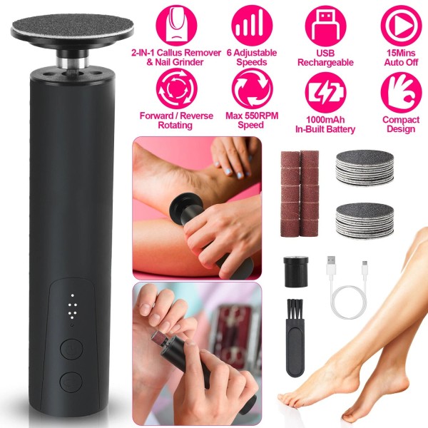iMountek Portable 2 in 1 Electric Callus Dead Skin Remover