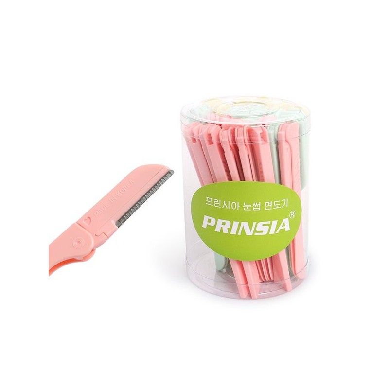 Prinshia 프린시아 눈썹칼 접이식 36개입 /수정칼 Princia Eyebrow Razor Folding