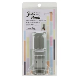 Wakabayashi Seisakusho Wall Bijin Staple Installation P-4 Just Hook and Metal Fittings Set for Gypsum Board Gray P-4JS-GY Metal Fittings/Width 1.5 x Depth 1.7 x Height 4.3 inches (38 x 43 x 111 mm)