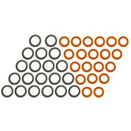 Generic 1/4"" 3/8'' O-Ring M22 Quick Connect Coupler Pressure Washer QD Colored (1/4''&3/8''(20+20) 40 Pcs （Orange+Grey） O-Rings