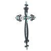 Dicksons Filigree Black Turquoise Stones 20 Inch Metal Decorative Hanging