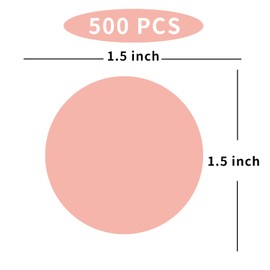 STARLIBOO Colored Dot Stickers, 1.5 inch Garage Sale Stickers, 500Pcs Adhesive Circle Price Tags Stickers, Writable Not Blurry for Yard Sale (Pink)