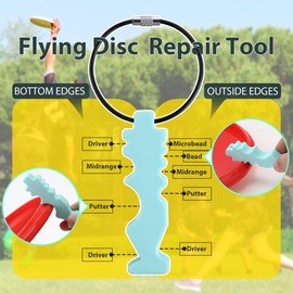 Ceoighe Repair Tool for Disc Golf, Flying Disc Maintenance Tools, Outdoor Sports Backpack Accessory for Outdoor Sports Training Competitions Scratch Stains Repair Accessory(Light Blue)