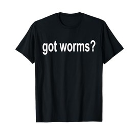 Limited Rags Got Worms? Unisex Adult Fishing T-Shirt - Black, Small