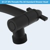Hibbent All Metal 10'' Shower Head Extension Arm, Brass Flexible