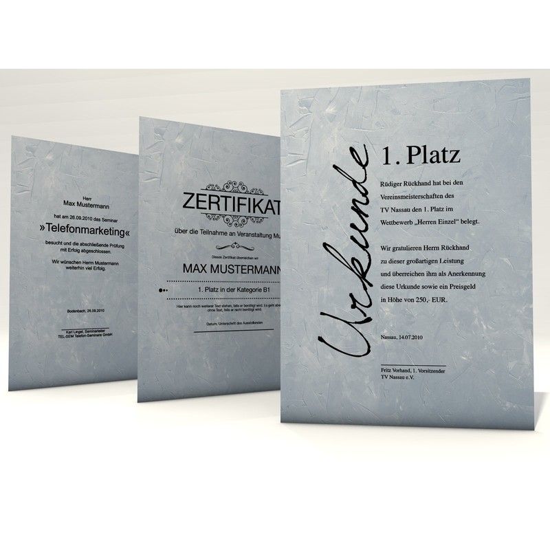 Certificate Paper "Structure Blue" 50 Sheets | Universal | for