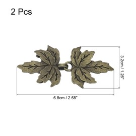 uxcell Cloak Clasp, 2 Pairs Sew on Fasteners Hooks and Eyes Clasp Vintage Sweater Cape Shawl Cardigan Collar Buckles for Clothing(Bronze)